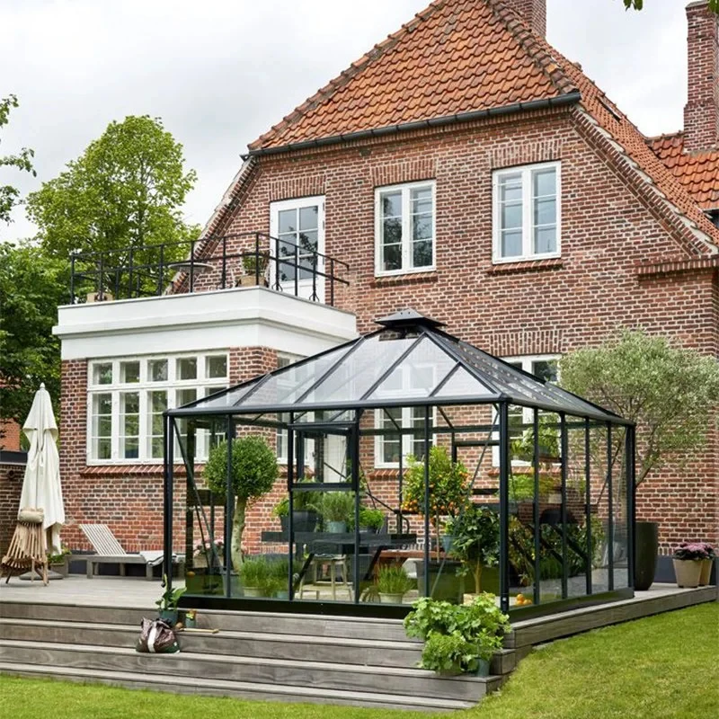 D-TOP green house metal frame glass vertical tower sunroom conservatory For Swimming Pool Sun sunroom glass house Of House