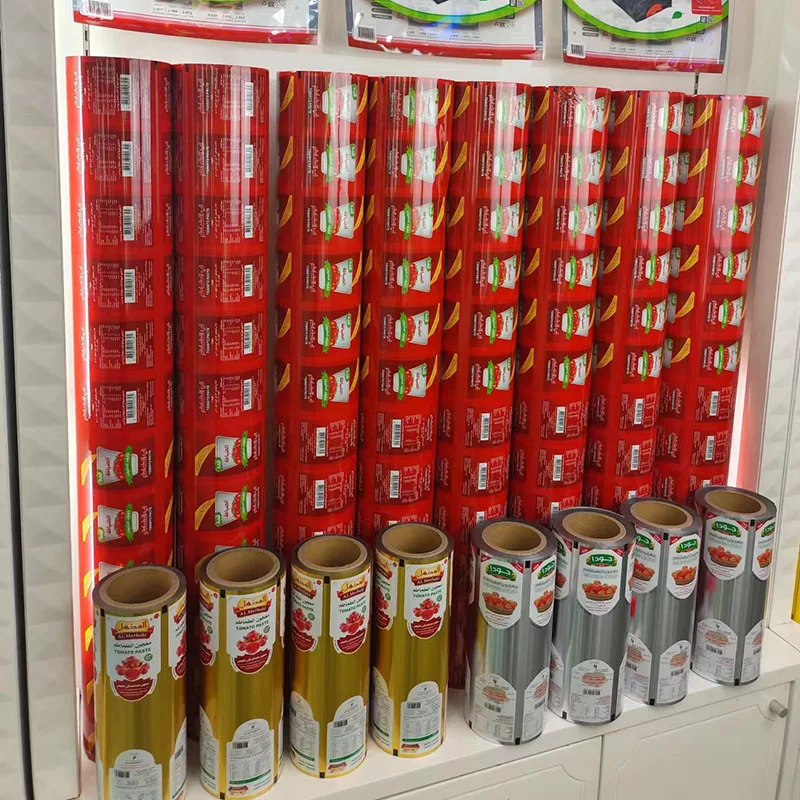 Custom Print Roll Film With Logo Food Packaging Plastic Aluminum Foil Laminated Roll Film