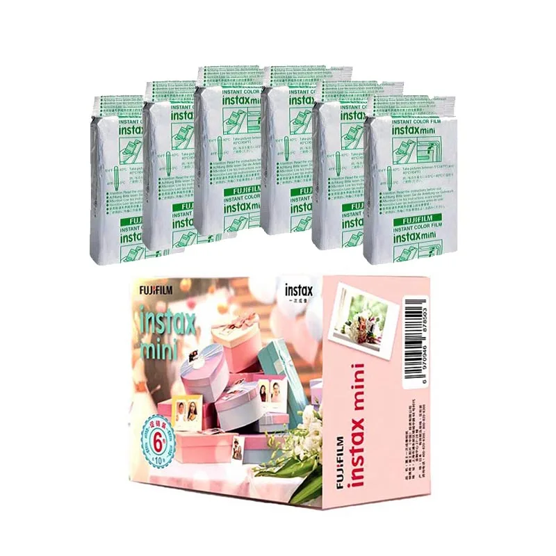 
10 листов в 6 упаковках (60 листов) пленка Fujifilmi Instax mini для камеры Mini 25/50s/70/7s/8/9/90 
