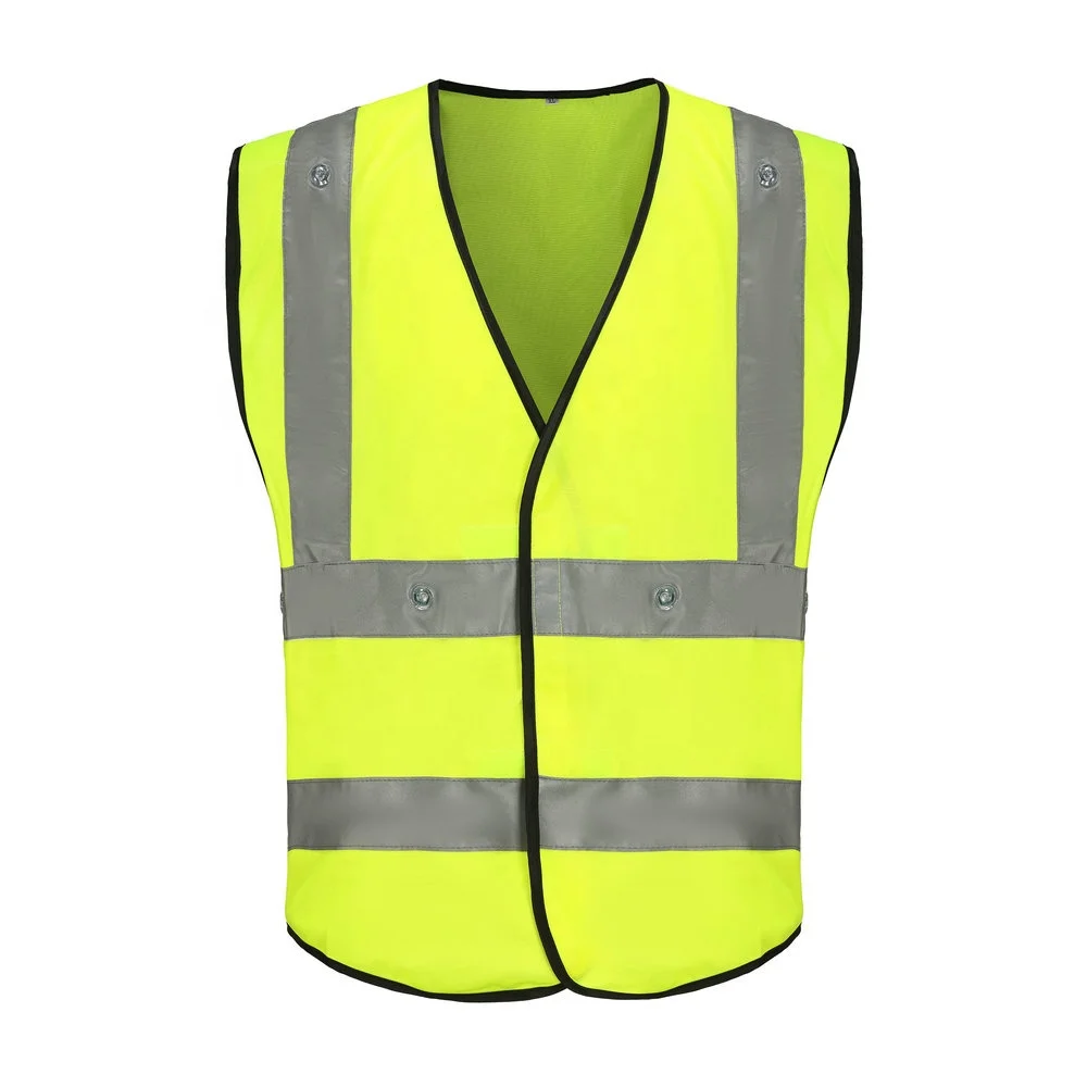 wholesales high visibility lightweight led flashing reflective safety running vest reflector warning jacket vest with light
