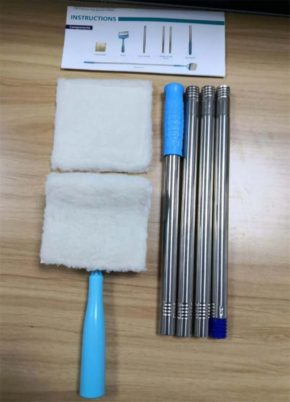 Baseboard Cleaner Tool with Handle Adjustable Baseboard Cleaning Mop Extendable Microfiber Dust Brush Cleaner