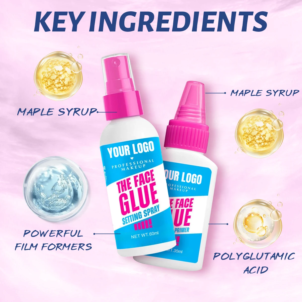 Either Vegan Waterproof Long Lasting Makeup Setting Spray Foundation Glued Hydration No Sticky Face Glue Gripping Primer