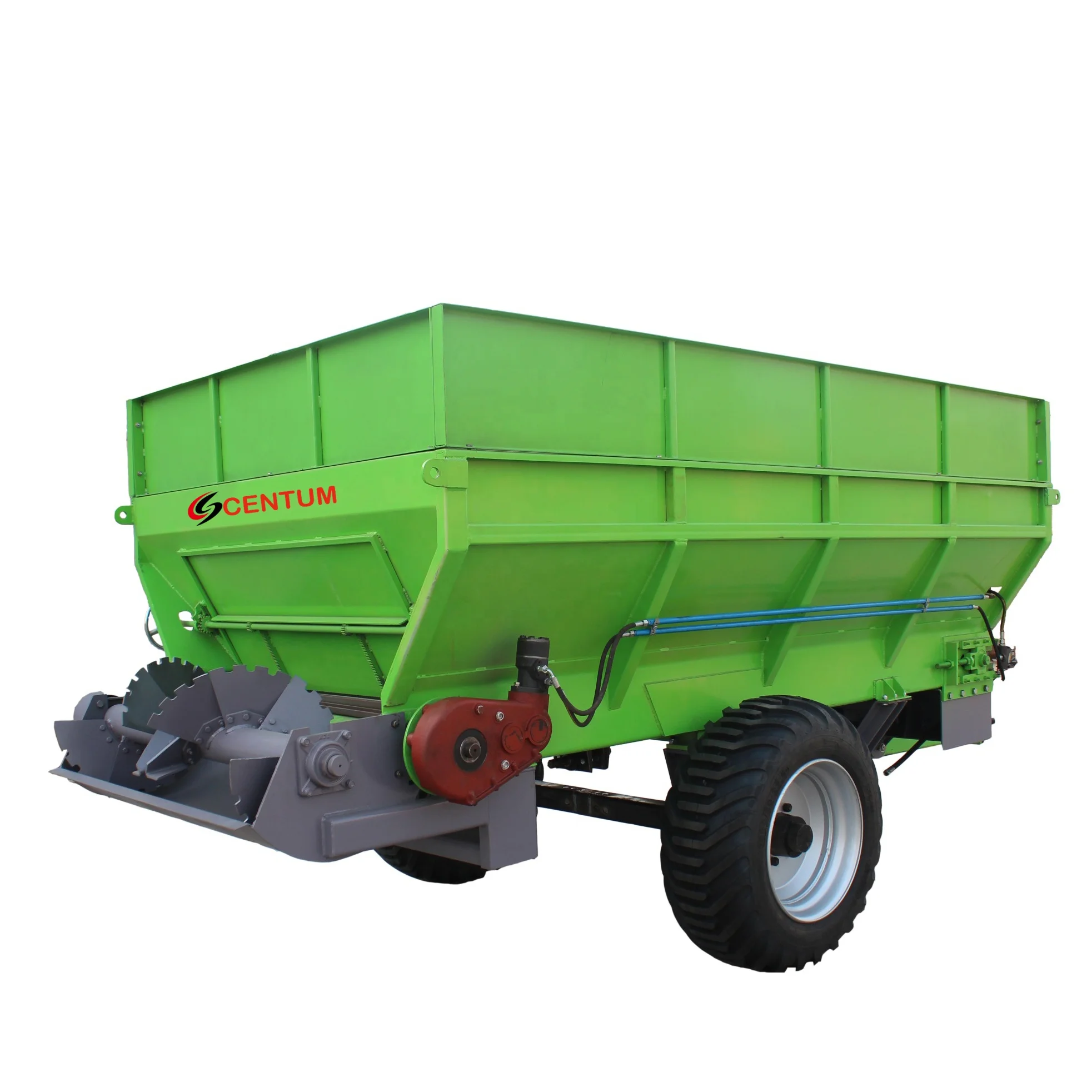 Organic Manure Muck Spreaders Fertilizer Spreading Machinery Tractor 5CBM One Shaft Horizontal Adapter