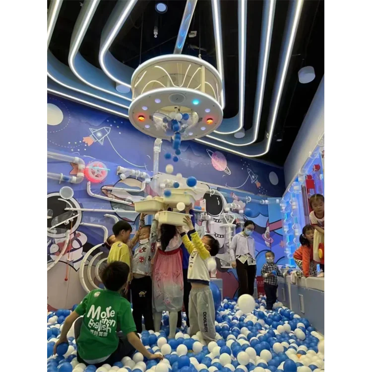 Kids Fun Equipment Indoor Playground Ball Drop Game Shooting Ball Game Machine Indoor Playground With Gun Ball Blaster for Kids