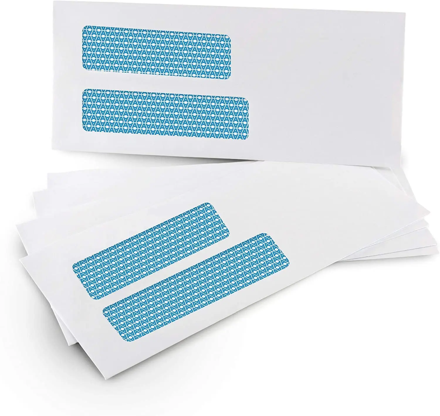 #9 Double Window SELF Seal Security Envelopes - for Invoices, Statements & Documents, Security Tinted - Size 3-7/8 x 8-7/8,26lb