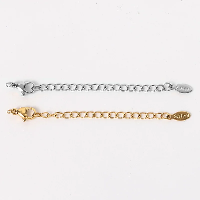 Multi Designs 18k Gold Plated Stainless Steel Necklace Extenders Delicate Necklace Extender Chain
