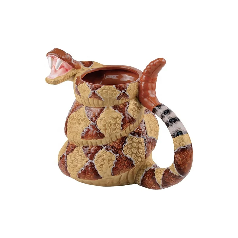 
Visual 3D Snake Animal Shape Ceramic Mug Coffee Milk Tea Cup Drinkware Gifts 