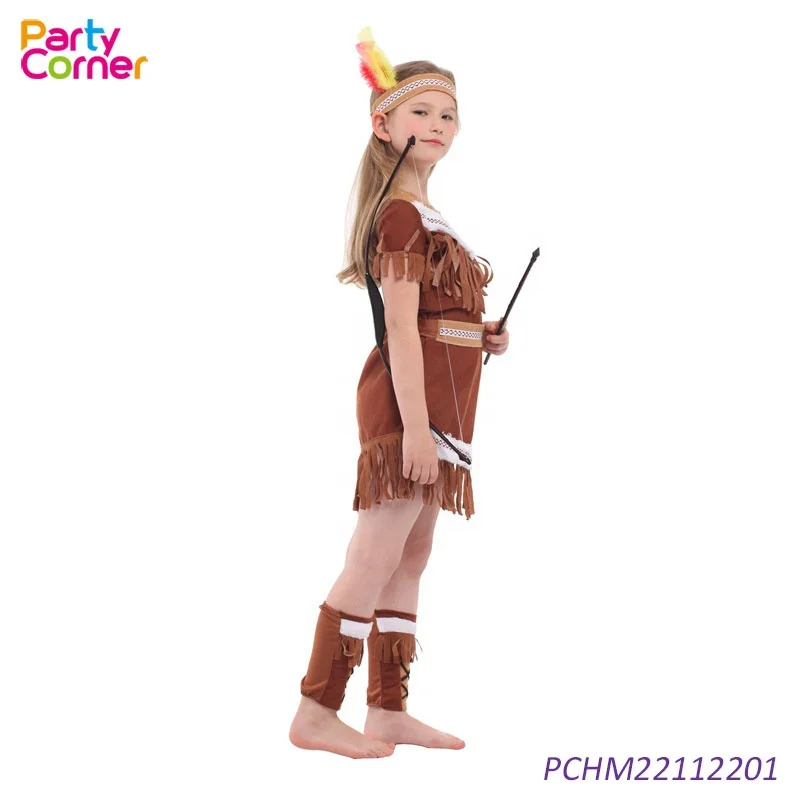 Kids Indian Costume Native American Indian Girl Costume Girls Halloween Indian Dress