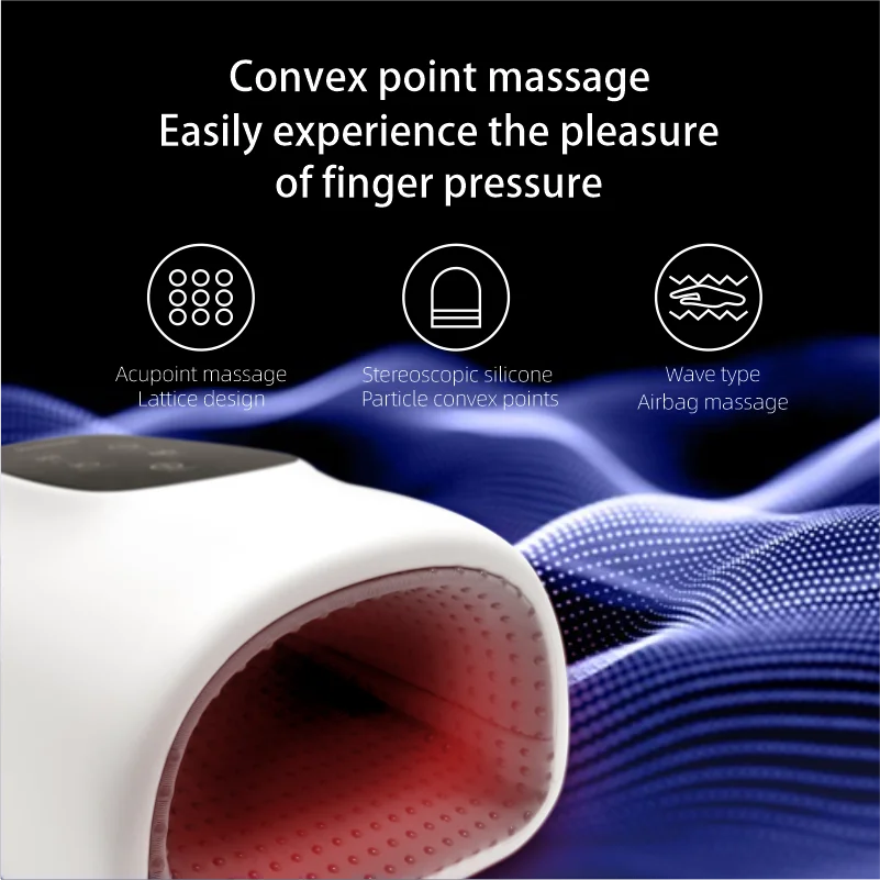 Wireless Hand Massager Machine with Heat Electric Hand Massager for Arthritis Air Compression  Hand Massager