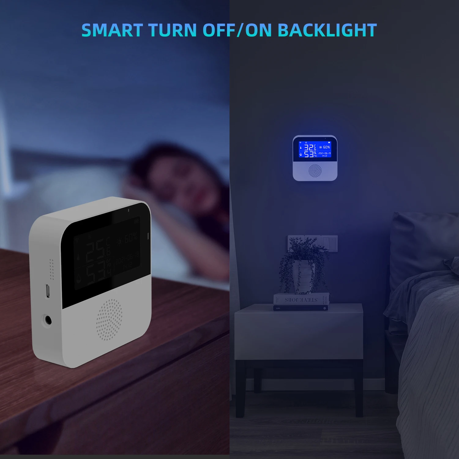 Digital LCD Display Alarm Refrigerator Fish Tank Aquarium Thermometer Freezer Smart Wifi Temperature Humidity Gauge With Probe