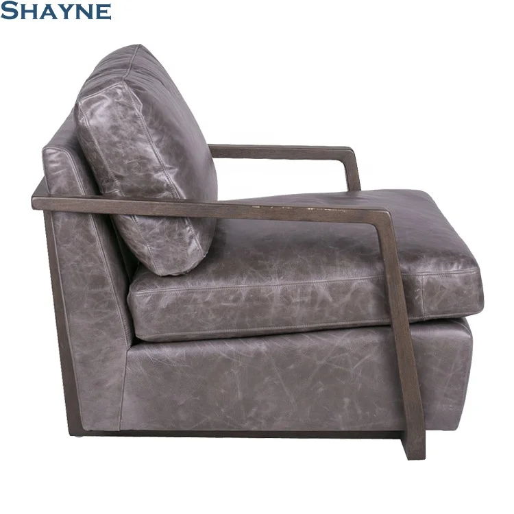 Shayne ODM Factory Customize 18th-century French Antique Living Room Genuine Leather Chaise Lounge Chair Sofa Unique Recliners