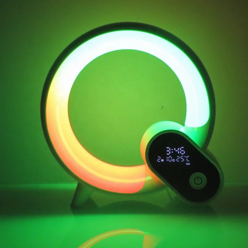 Lonvel Built-in White Noise Speaker with RGB LED Flashing Lights Q Shape Cute Cartoon Portable Sound Machine for Babies and Kids