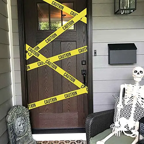 Premium Yellow Caution Tape 3 inch x 1000 feet Halloween Decoration Party Tape