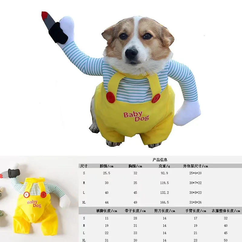 Wholesale Creative Pattern Weird Dog Clothes holiday dress Pet Funny Halloween Costumes For Dogs