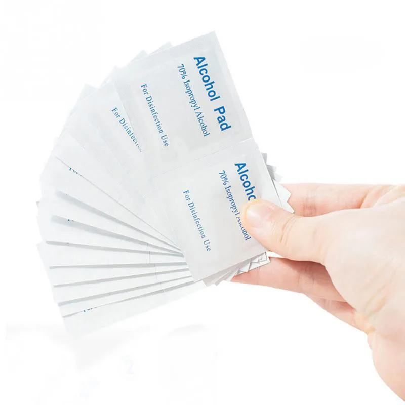 50/100 Pcs 75% Alcohol Prep Pad Cotton Flake Disposable Mobile Phone Nail Art Cleaning Disinfection Alcohol Pads