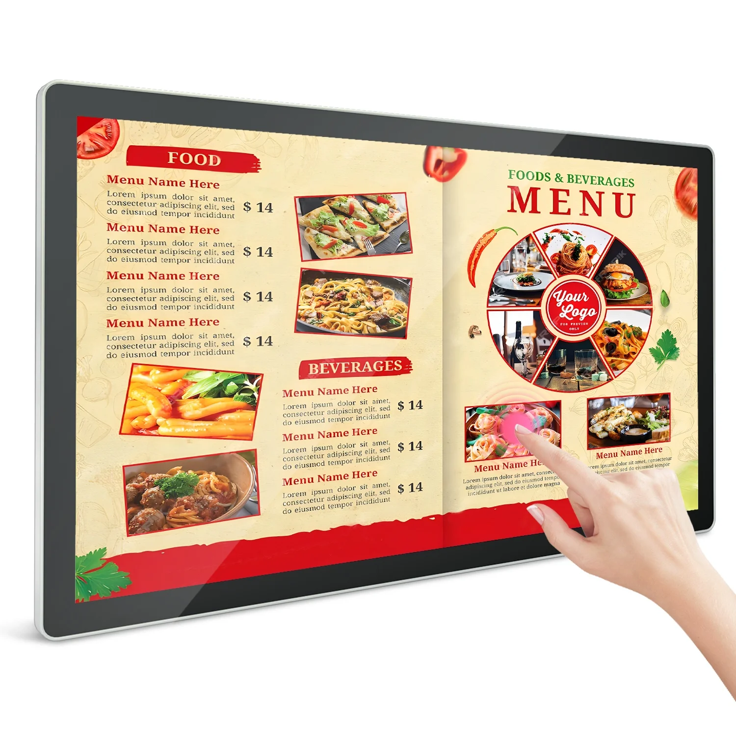 Aiyos 32 43 49 55 Inch 4K Android Touch Screen Monitor Wall Mounted Digital Signage LCD Display for Advertising