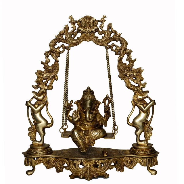 Статуя Krishna Jhula отлично подходит для религиозной и культурной/украшения | Латунная статуя высокого качества