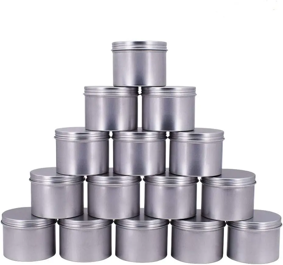 5g 10g 15g 20g 30g 60g 100ml 200ml Cosmetic Containers silver black gold metal aluminum candle jar tin can for cosmetics
