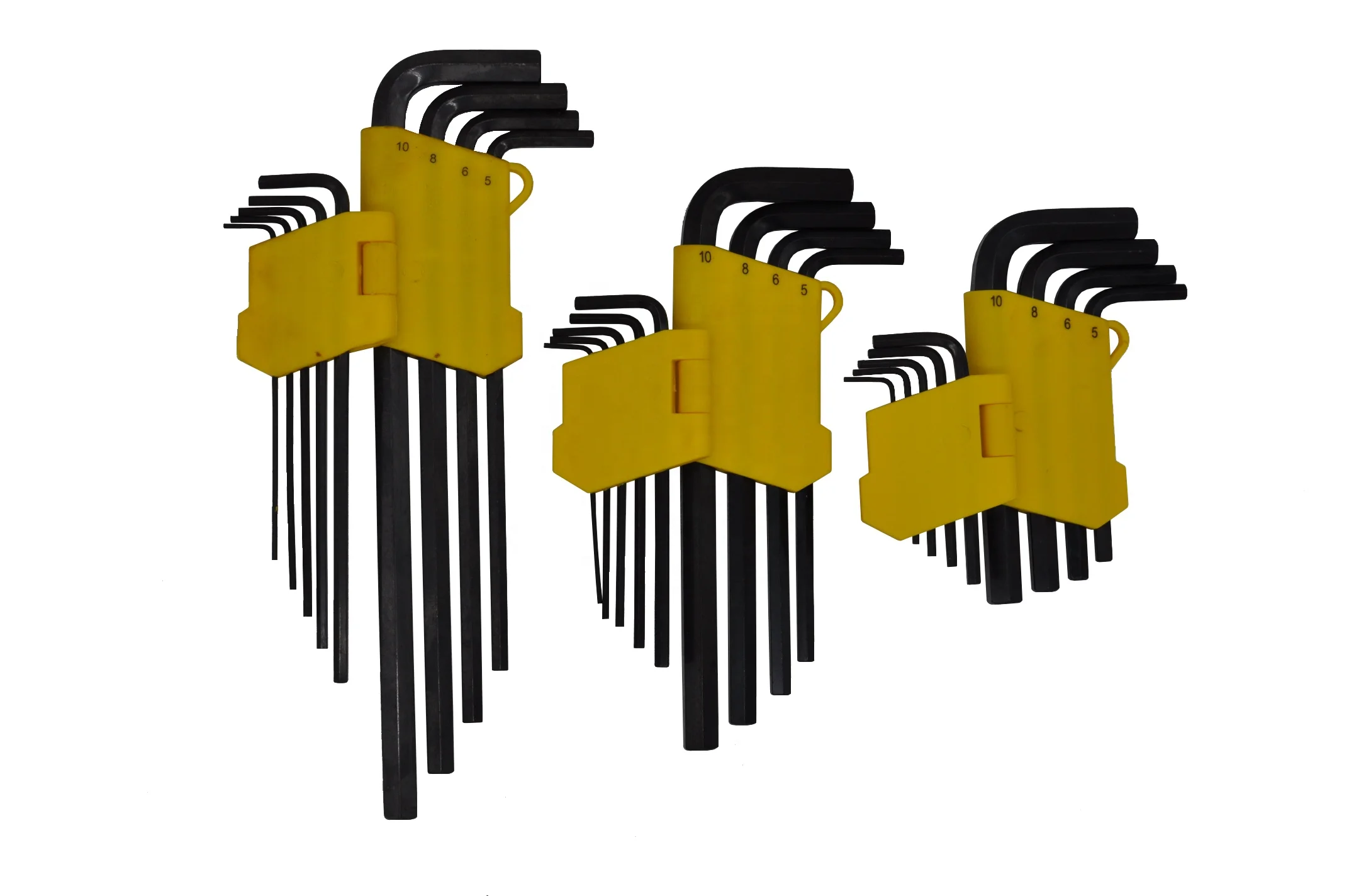 YUTE 9PCS Arm flat end short Hex Key& Black finish Allen wrench set