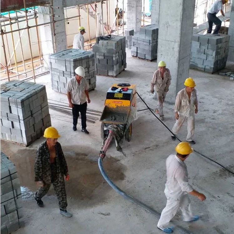 Construction electric mobile concrete pump machine for fine stone