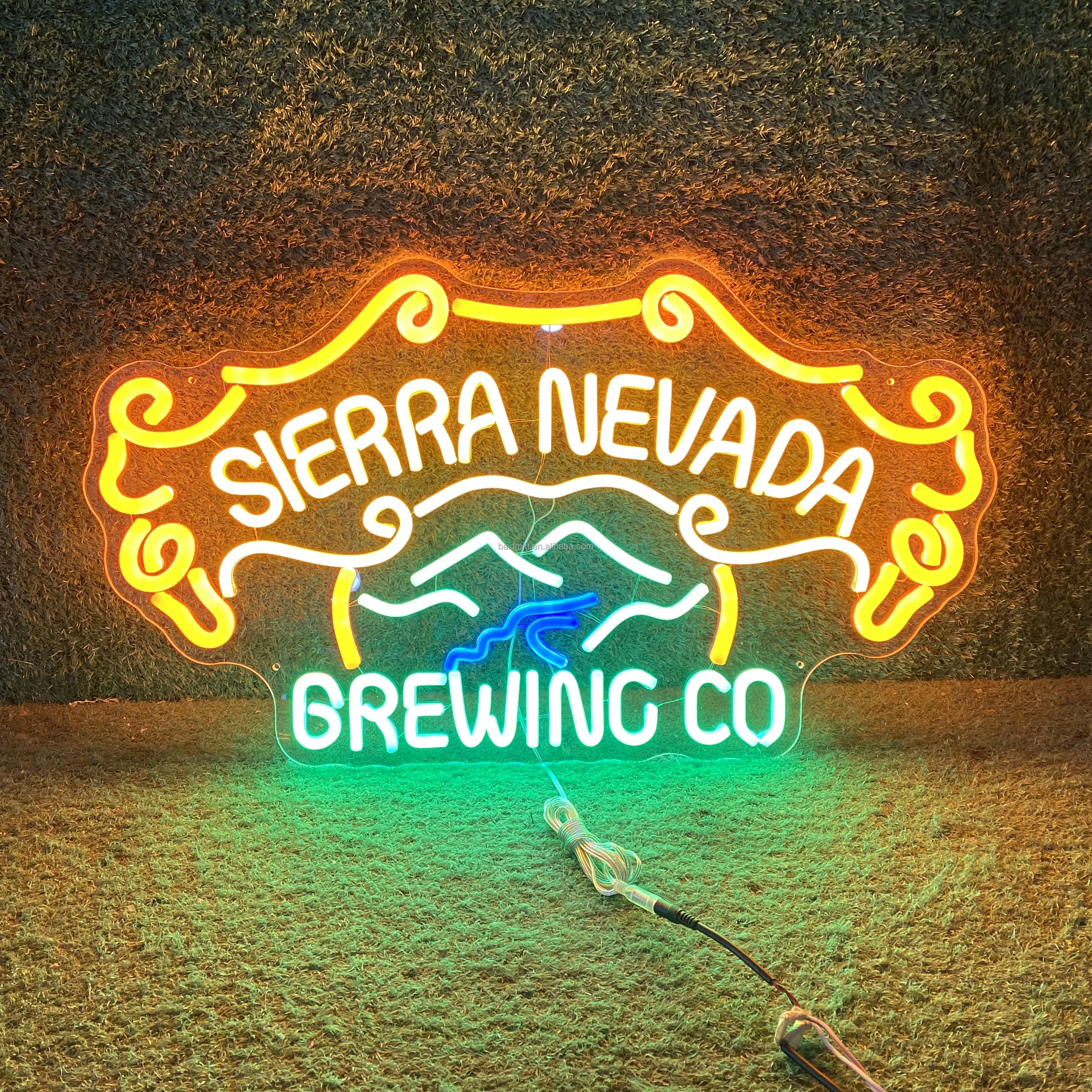 Free Design UPS Delivery Vivid  Imported 5mm Acrylic Backboard Custom LED Neon Beer Sign for Brewery Company