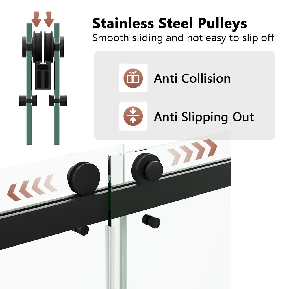 High end frameless glass shower doors free standing tempered shower glass door