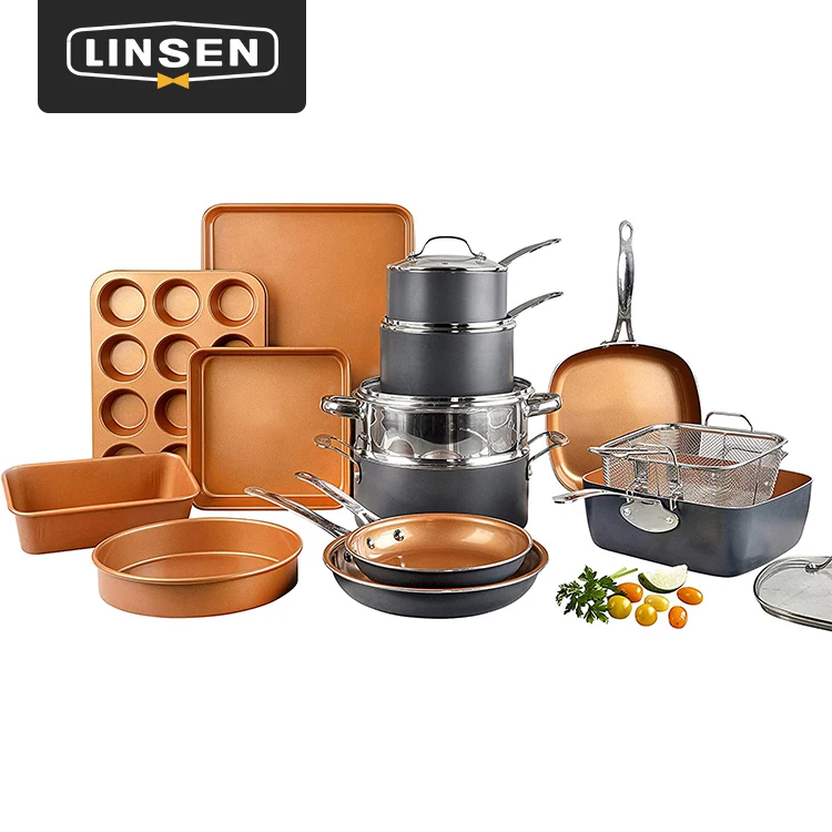 Amazon Same Paragraph Hot Sale Customization 13Pcs Saucepan Cook Ware Kitchen Non Stick Cookware Set