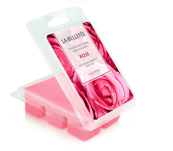 Wholesale 6 Scented Cube Custom Rose Wax Melt Scented Soy Wax Melt