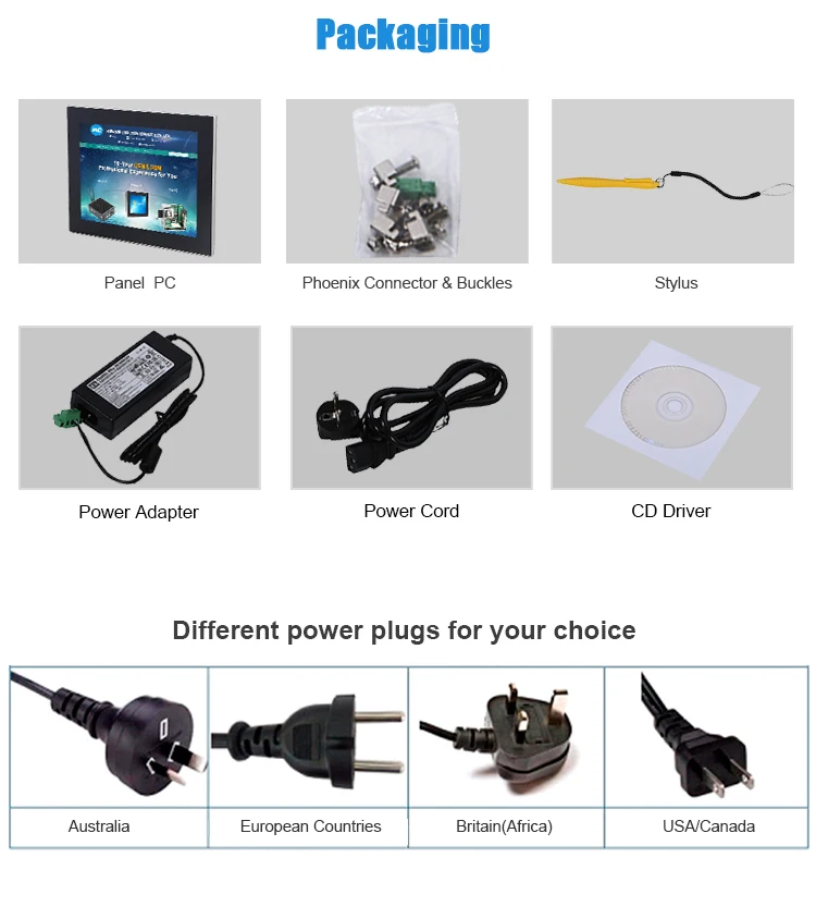 Powerful 12.1 inch multi touch screen monitor all in one tablet PC dual OS embedded industrial panel pc