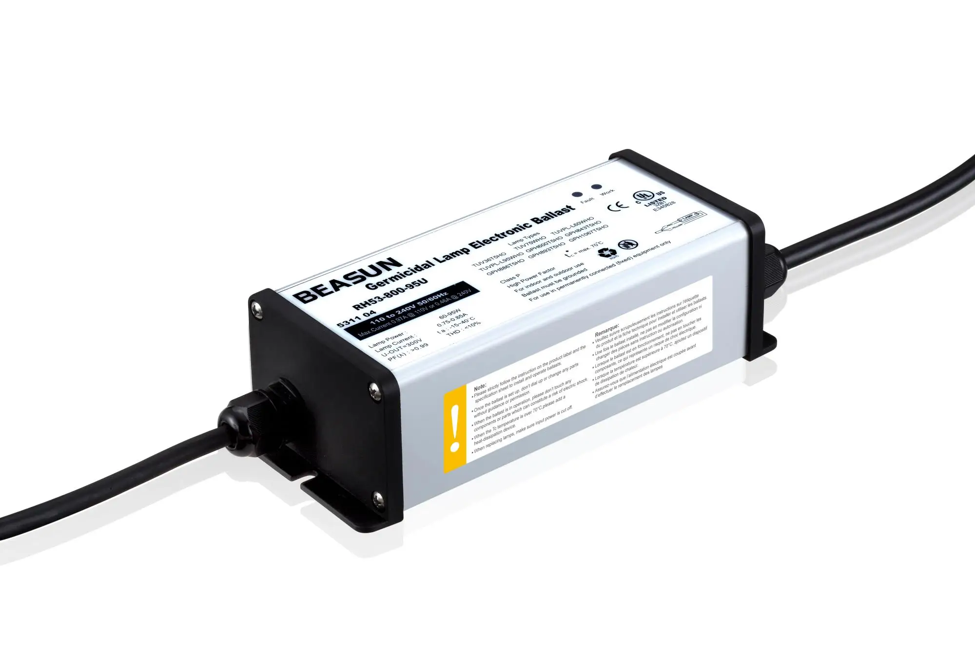 Manufacturer Wholesale Electronic Ballast Tester RH53-800-95U 60W-95W UV Lamp Electronic Ballast