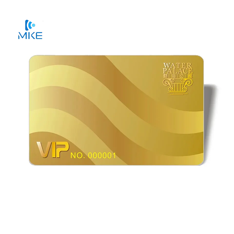 Gold and silver foil stamping pvc plastic custom cards