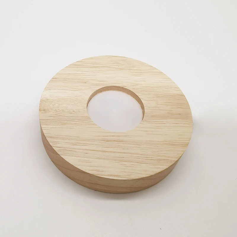 Wooden 3D Night Light Round Base Holder LED Display Stand for Crystals Glass Ball Illumination Lighting Accessories