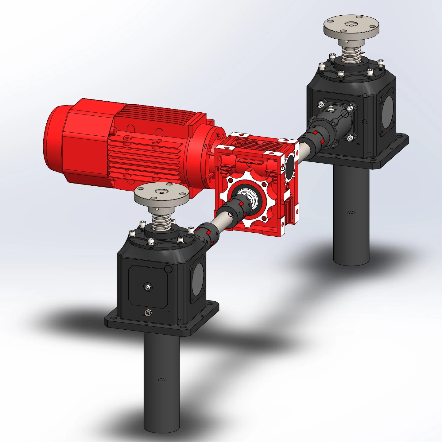 Spiral bevel gear ball screw elevator