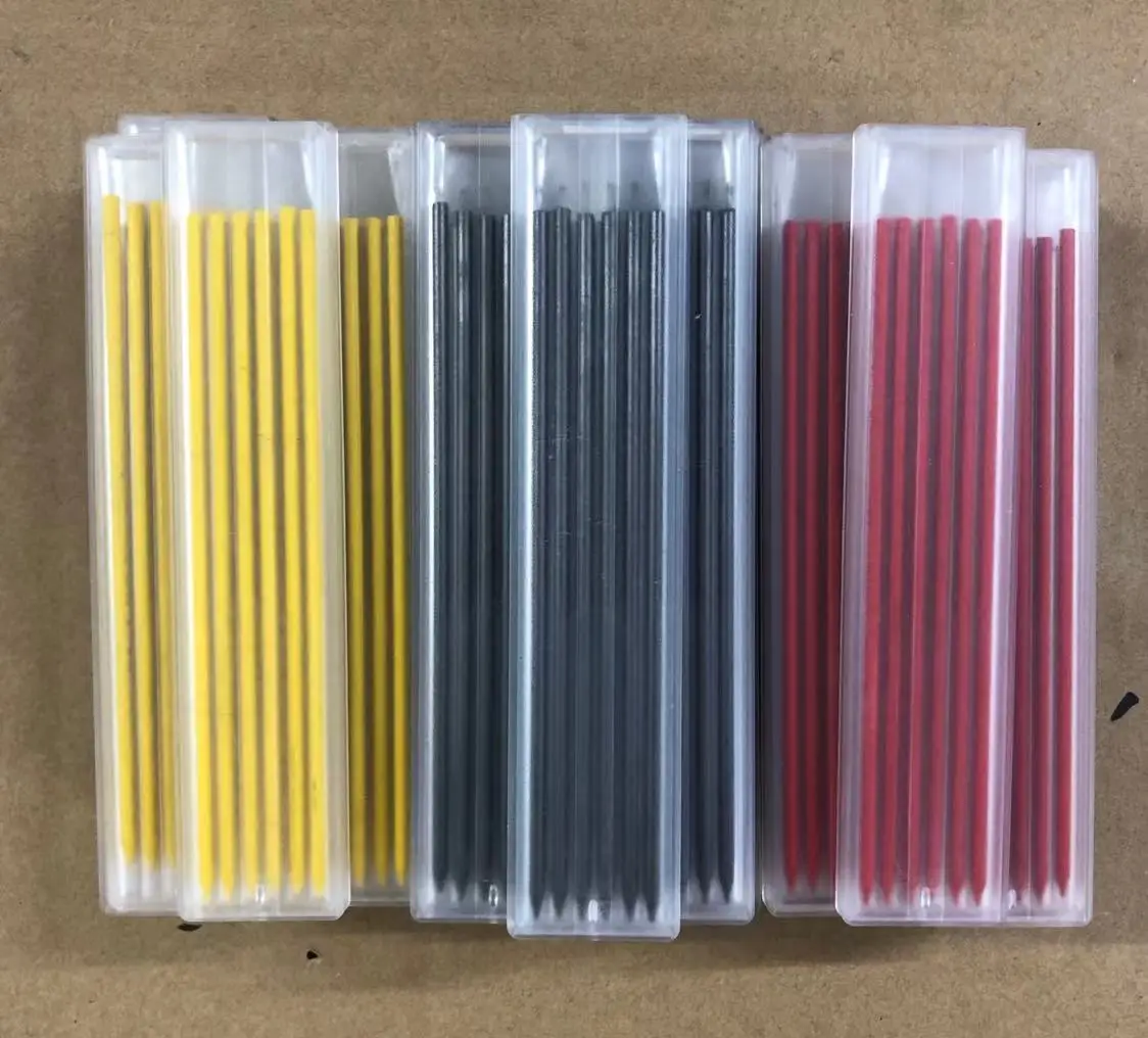 Woodworking Tool Mechanical Carpenter Pencil Deep Hole Construction Solid PVC Box Plastic Metal Pencil Set with Refill Sharpener