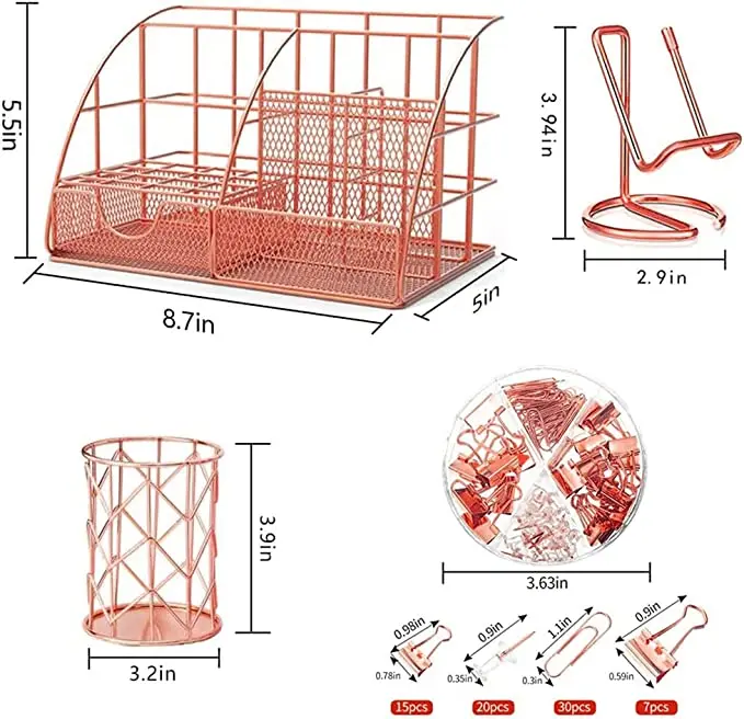 Storage Office Square Desk Organizer Modern  Pen Holders