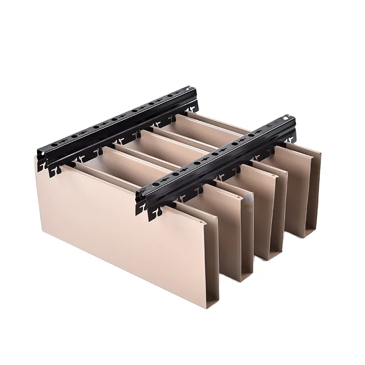 Interior Decor Aluminum Strip Baffle Linear Ceiling panel Suspended Metal Ceiling False Ceiling Design for Living Room Hall Mall