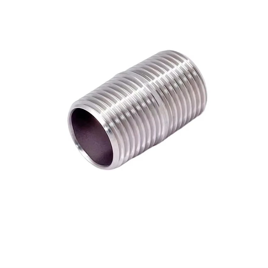 WAKAMASTU Stainless Steel NPT BSPT Thread Nipples 1 1/4 3/4IN Strong Sealing Full Close 1/8 NPT x 1/8 NPT Water Supply adapter