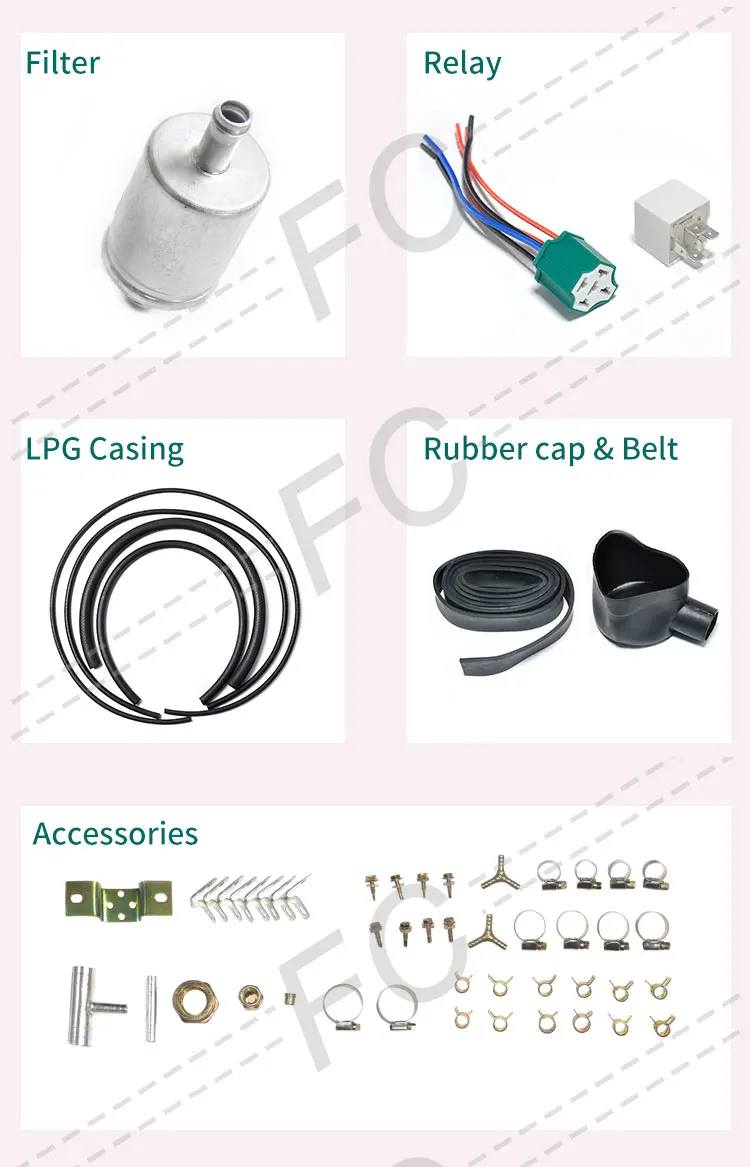 CNG/LPG ECU Kit Programming Device Sequential 8 cylinders cng kit for Sequential Injection System V8 engine dual fuels
