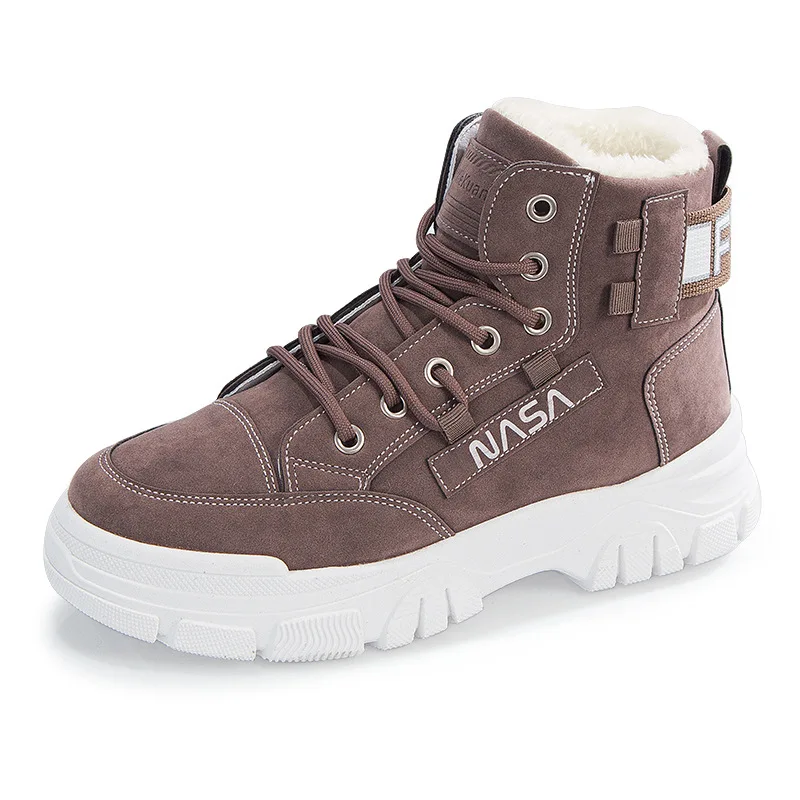 2021 New arrival Women snow boots fashion winter warm shoes plush lining trendy Ankle boots for women