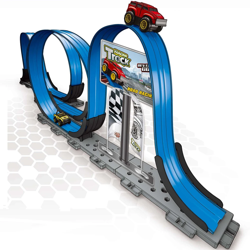 Новое поступление, детская Умная игрушка, гоночный трек, магнитная сборка, трек, игрушки, обучение, «сделай сам», железная дорога с фрикционным автомобилем