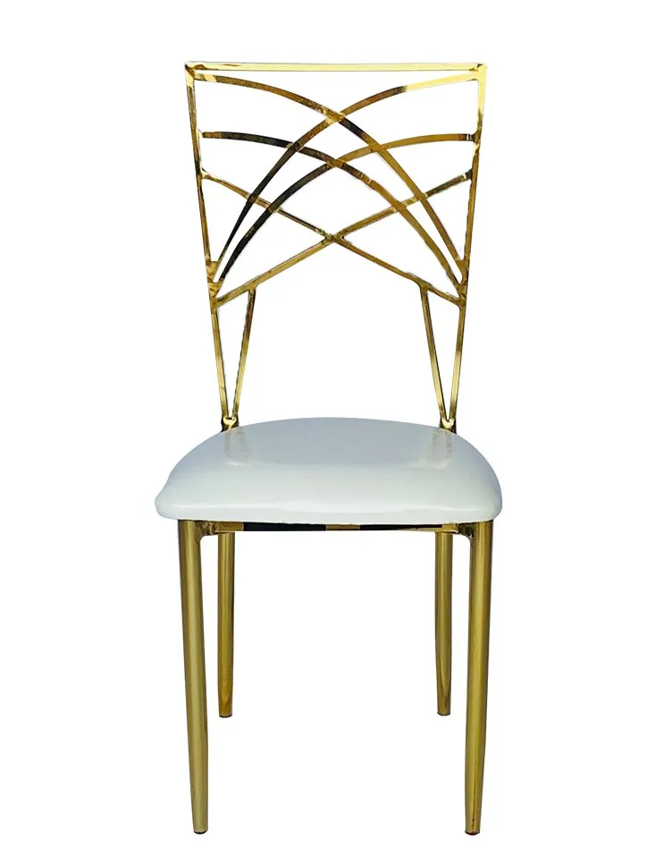white Wedding Bamboo Chair Wedding Iron  Hotel Party Chair banquet dining golden chair outdoor