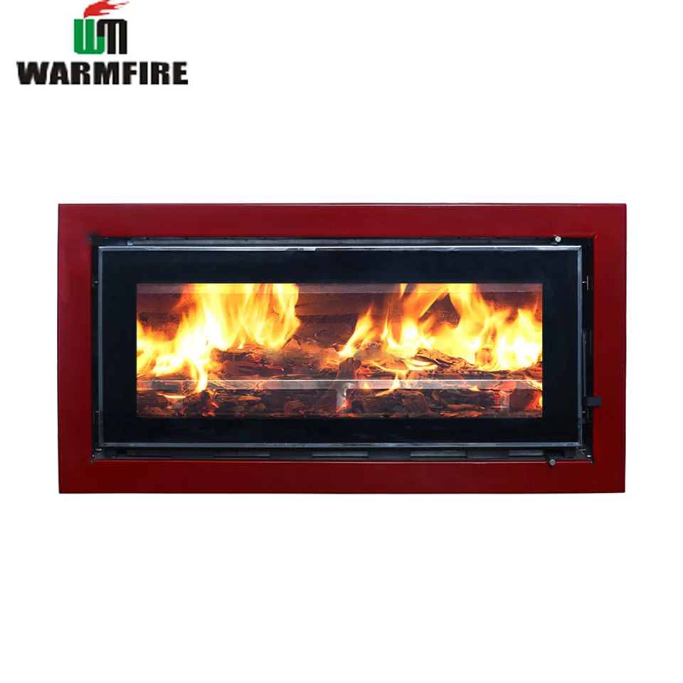 Warmfire 2020 новый дизайн двойная дверь современный большая стеклянная вставка для дровяного камина деревянная плита