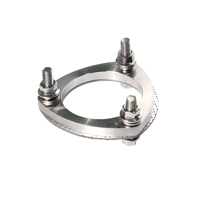 Custom Stainless steel Exhaust Hardware Gasket exhaust flange with 2 3 bolt for exhaust pipe connector