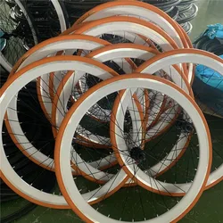 700C фиксированная Шестерня велосипеда fixie 6061 алюминиевые 2 стены обод колеса из сплава