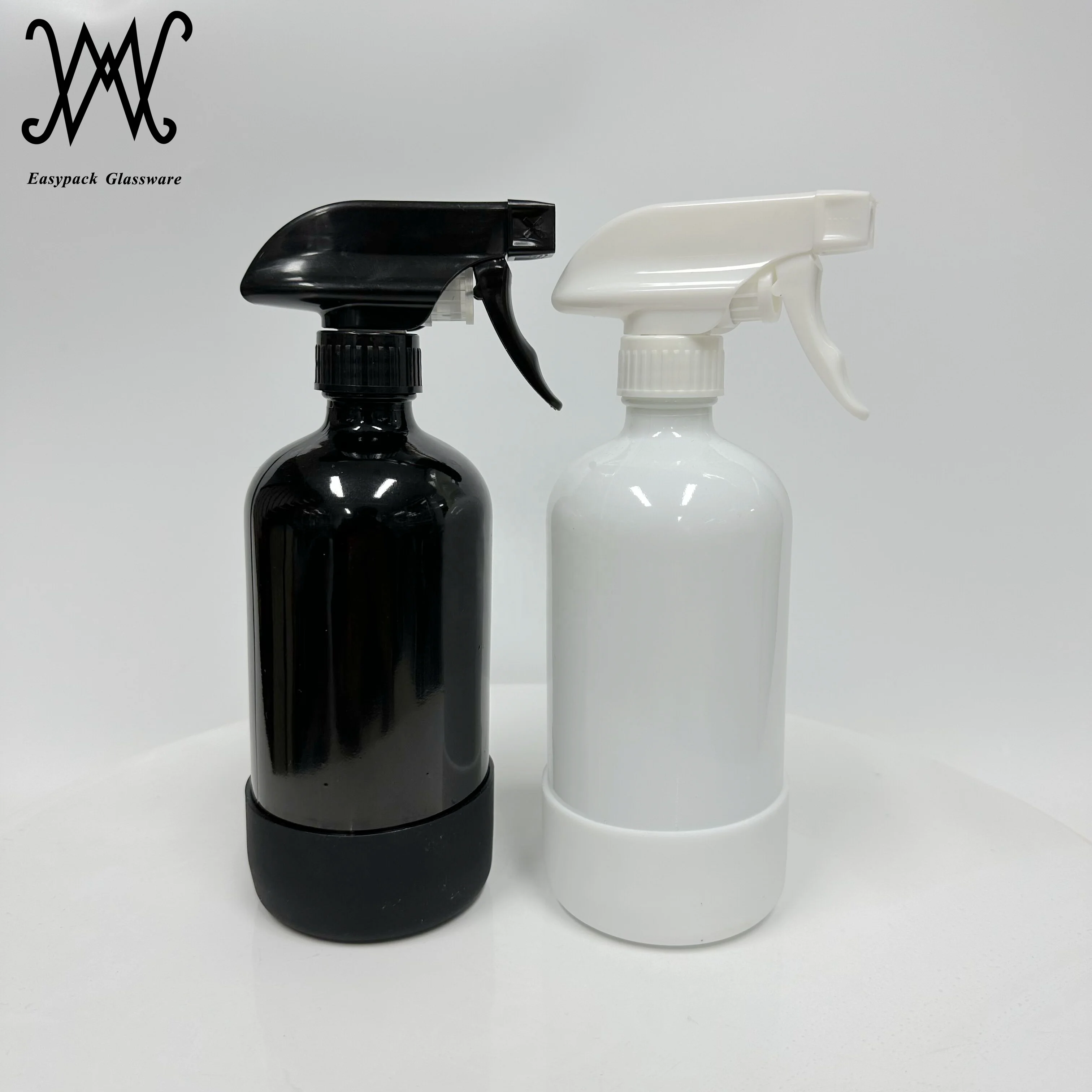 16 Ounce Empty Frosted Glass Spray Bottles with Measurements, Spray Bottles for Hair and Cleaning Solutions