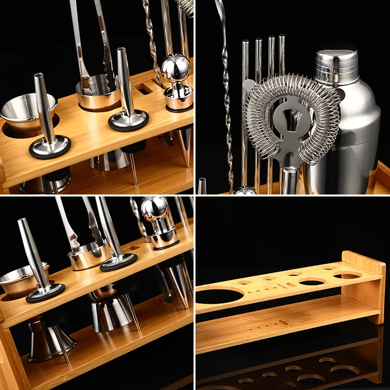 Bar Kit Bartender Set Stainless Steel Boston Cocktail Mixer Tool Set Home Travel Bartender Professional Bartending Set
