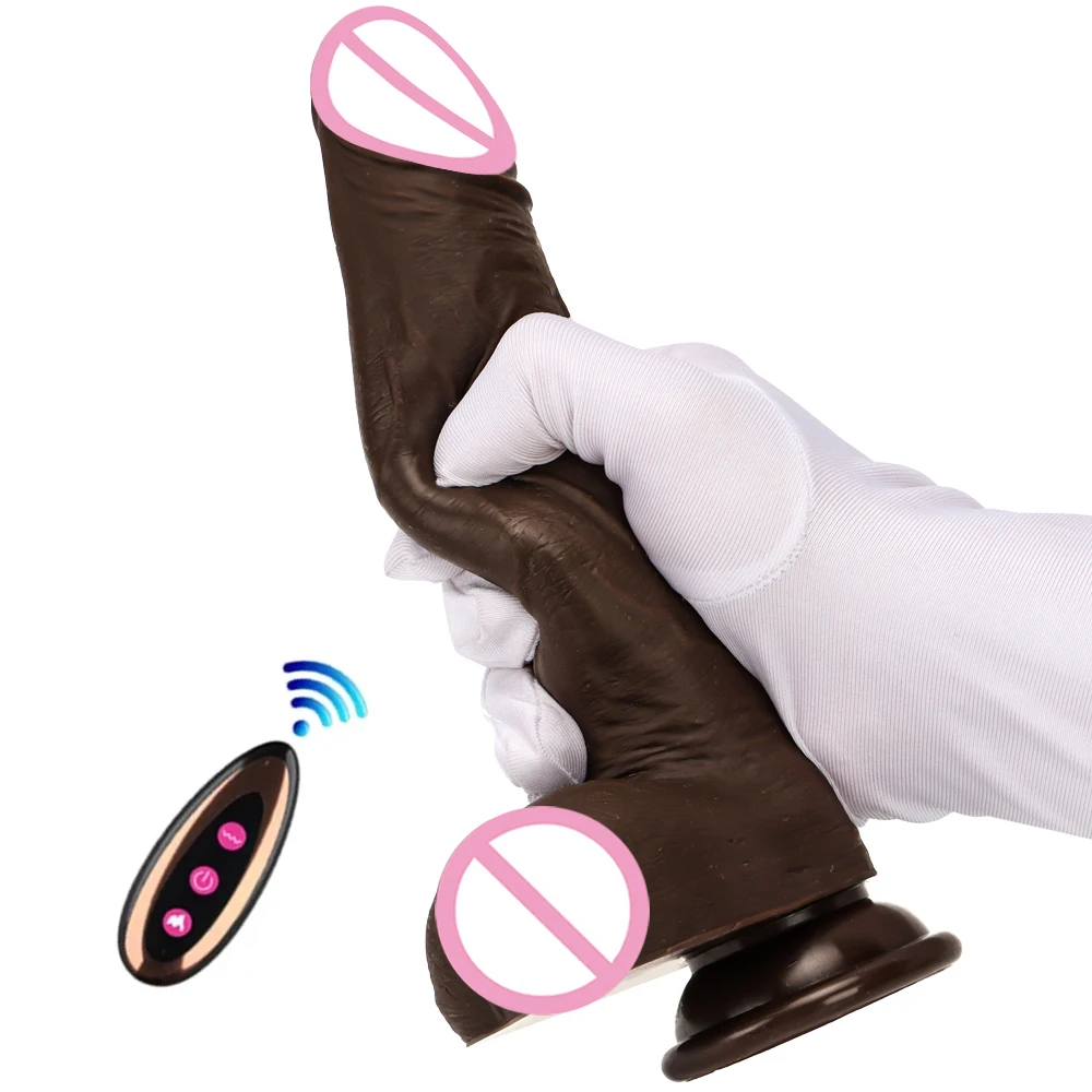 Realistic Remote Control Female Artificial Rubber Penis Penis Dildo Vibrator Woman Sex Toys Dildo