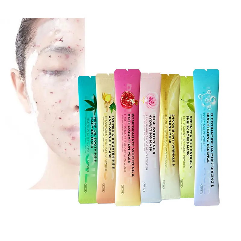 private label natural Collagen Rubber Mask Powder organic peel off hydro skin care facial jelly mask