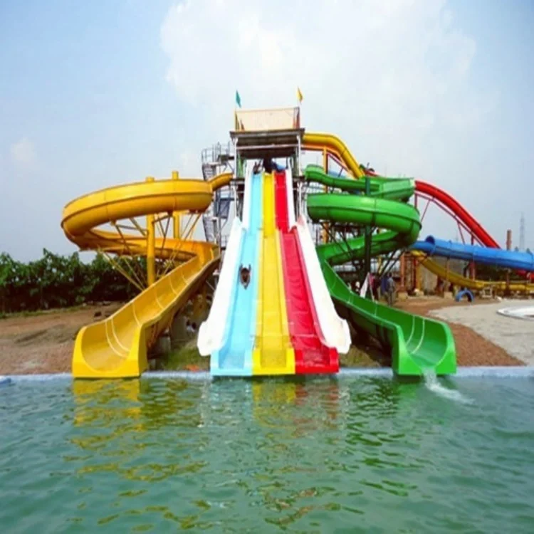 Hot Sale Customizable Fiberglass Water Slide for Outdoor Water Park Indoor Water Games or Home Pool for Adults