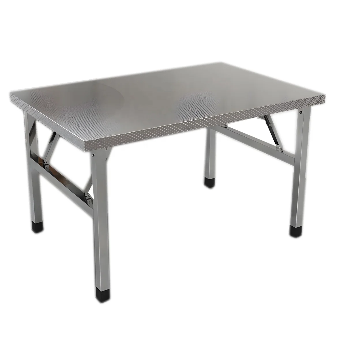 New design Stainless steel folding table lift portable food workbench barbecue stall promotion table working table